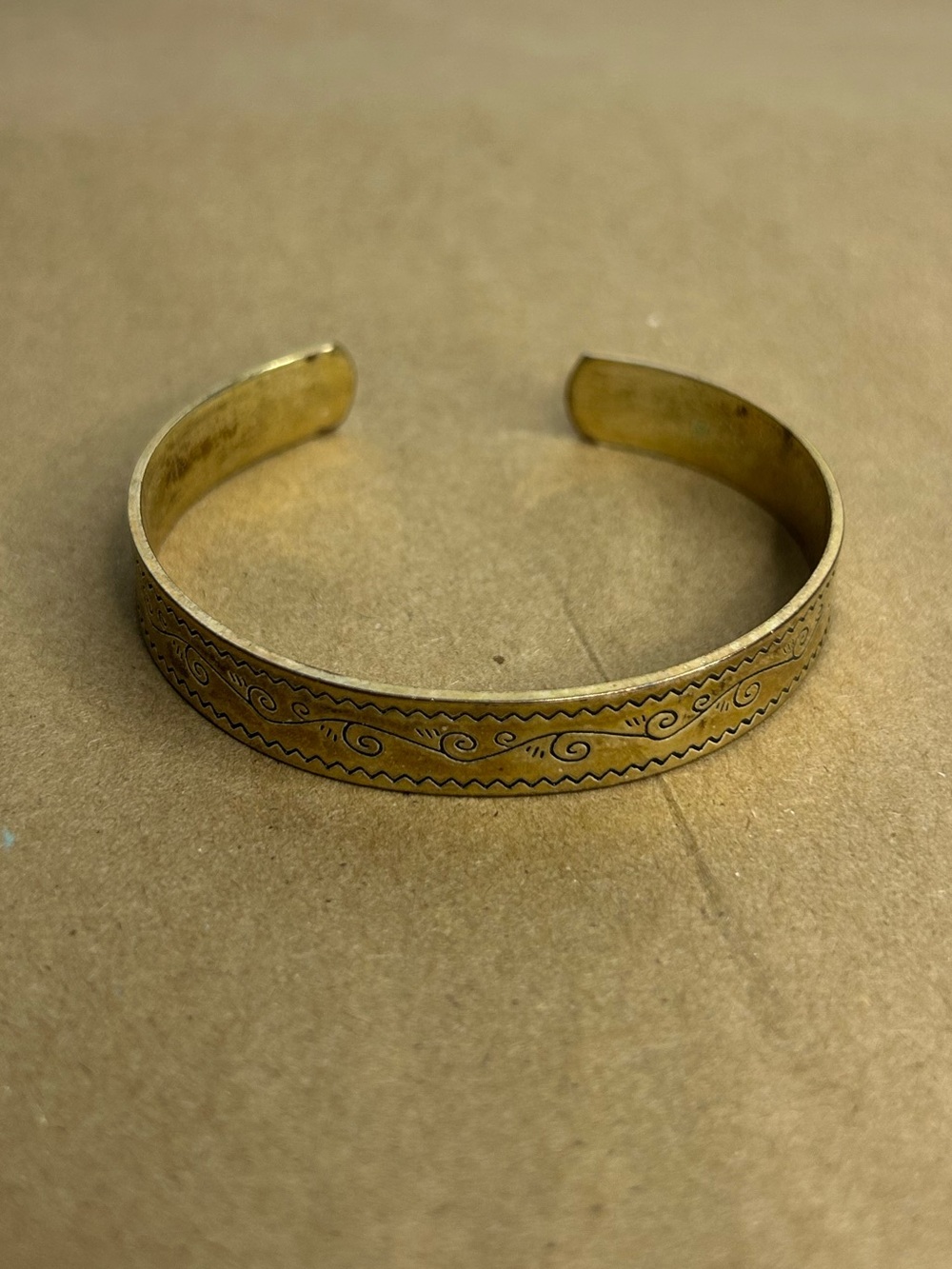 5 for $25🔥Vintage Gold Toned Engraved "Bless This Woman" Cuff Bracelet